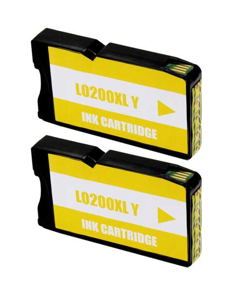 Lexmark 200XL Yellow 2-Pack Generic Ink Cartridges - Replaces 14L0200