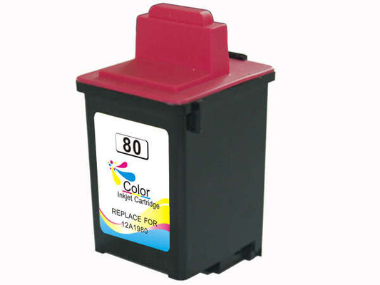 Lexmark 80 Color Generic Ink Cartridge - Replaces 12A1980E