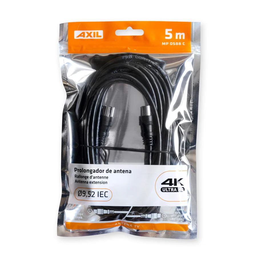Cable Engel Axil Antena M/H 5m negro (MP0588C)