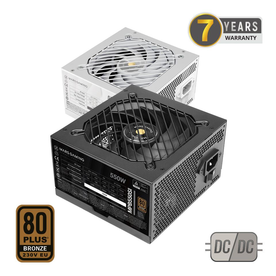 Fuente Mars Gaming 650W ATX 80+ Bronze Negra (MPB650SI)