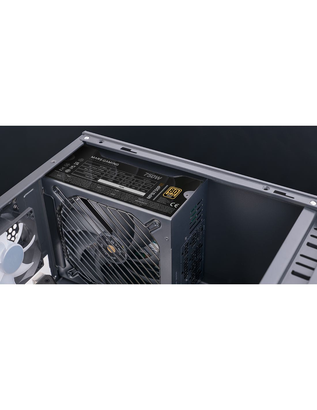 Fuente Mars Gaming ATX 750W 80+ Gold Negra (MPB750PSI)