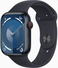 APPLE watch series 9 GPS + cellular caja de aluminio medianoche de 45mm, color de correa medianoche correa deportiva talla m/l