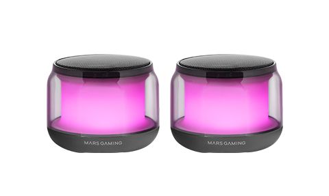 Altavoces Mars Gaming 15W RGB 3.5mm BT Negros (MSAURA)