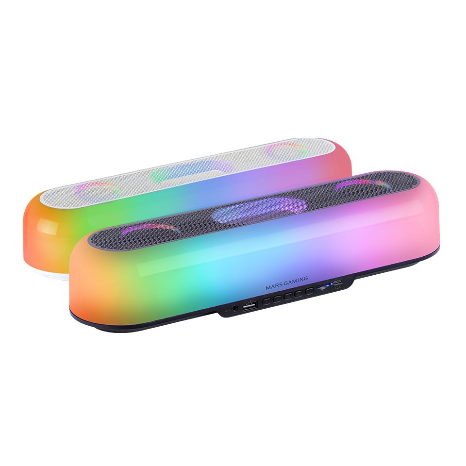 Barra de Sonido Mars Gaming 20W RGB BT Negra (MSBORB)