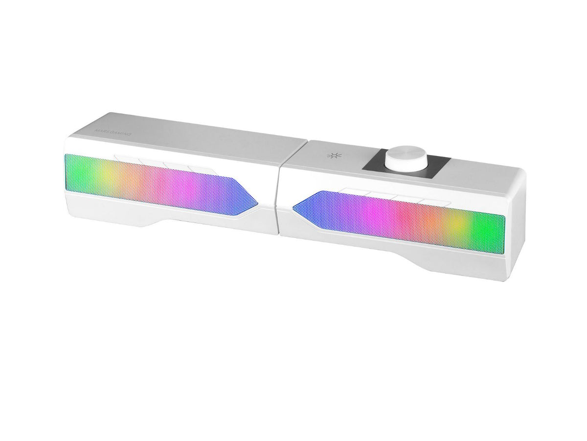 Altavoz Mars Gaming RGB BT 5.0 USB Blanco (MSDUOW)