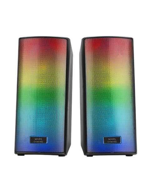 Altavoces Mars Gaming 15W 2.0 RGB BT Negro (MSRGB2)