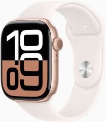 APPLE watch series 10 GPS caja de aluminio oro rosa 42mm, color de correa rosa rubor correa deportiva talla s/m