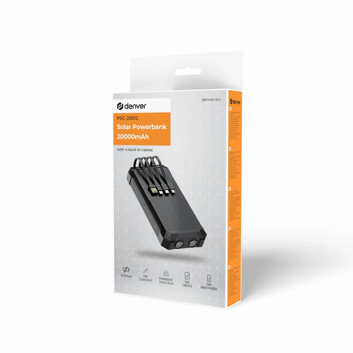 PowerBank DENVER 20000mAh USB-A/C mUSB (PSC-20012)