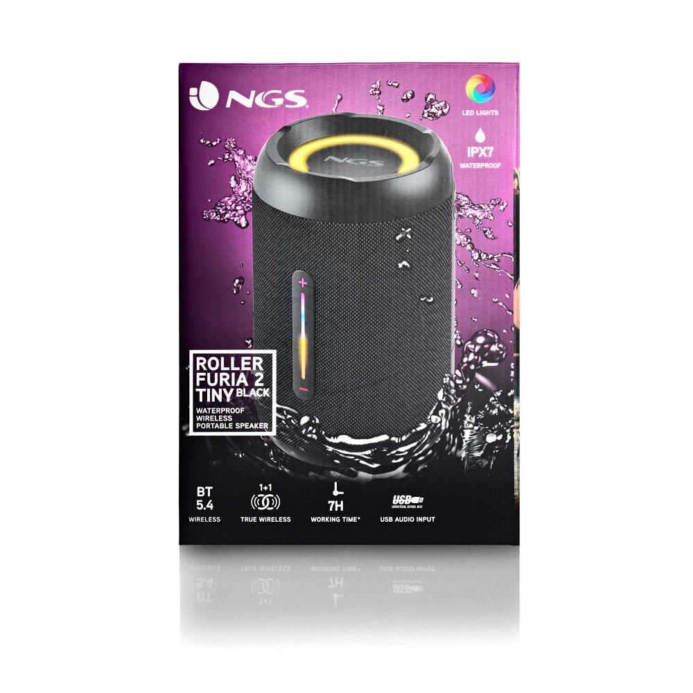 Altavoz NGS 20W BT TWS RGB (ROLLERFURIA2TINYBLACK)