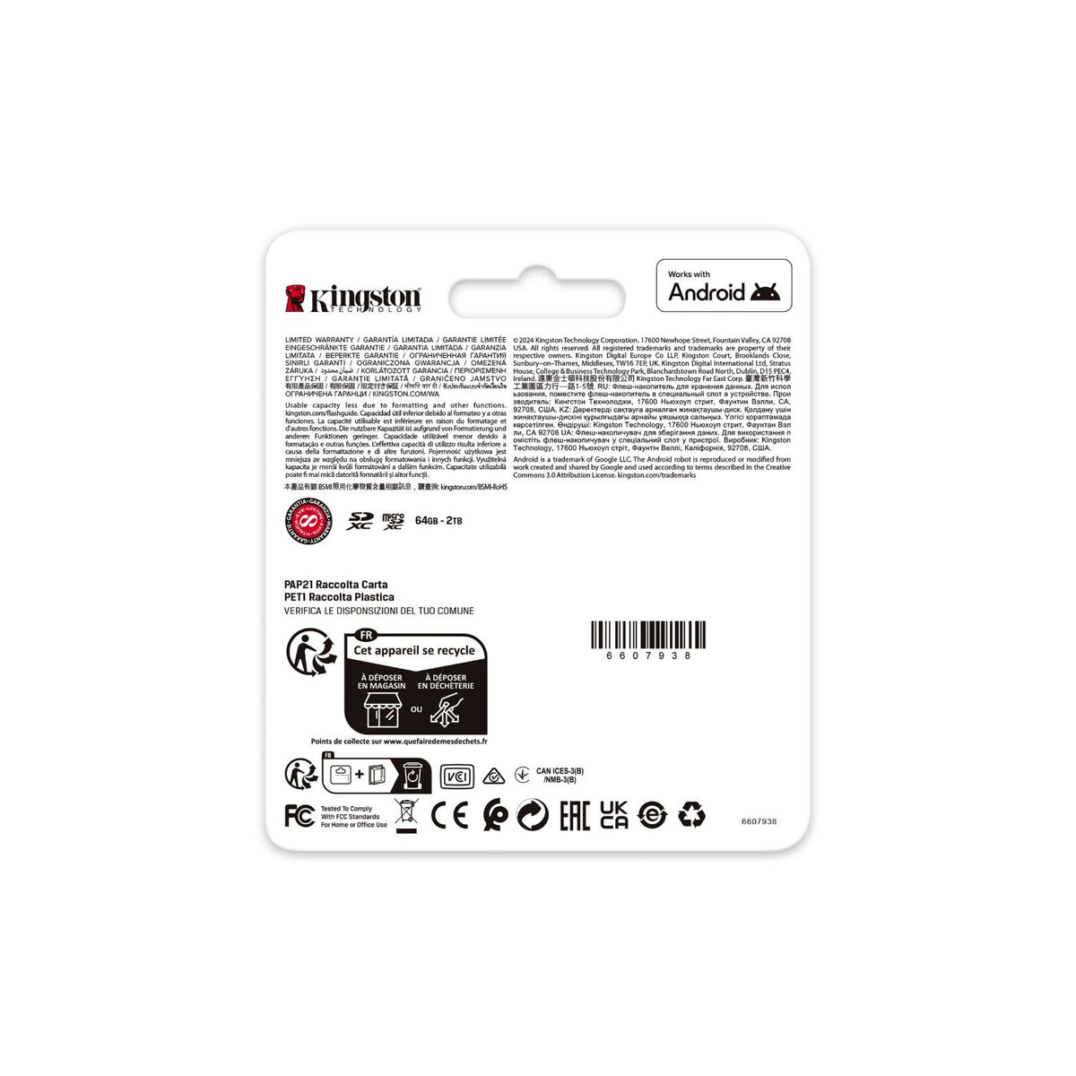 Kingston Micro SDXC 128Gb + Adaptador SD (SDCG4/128GB)