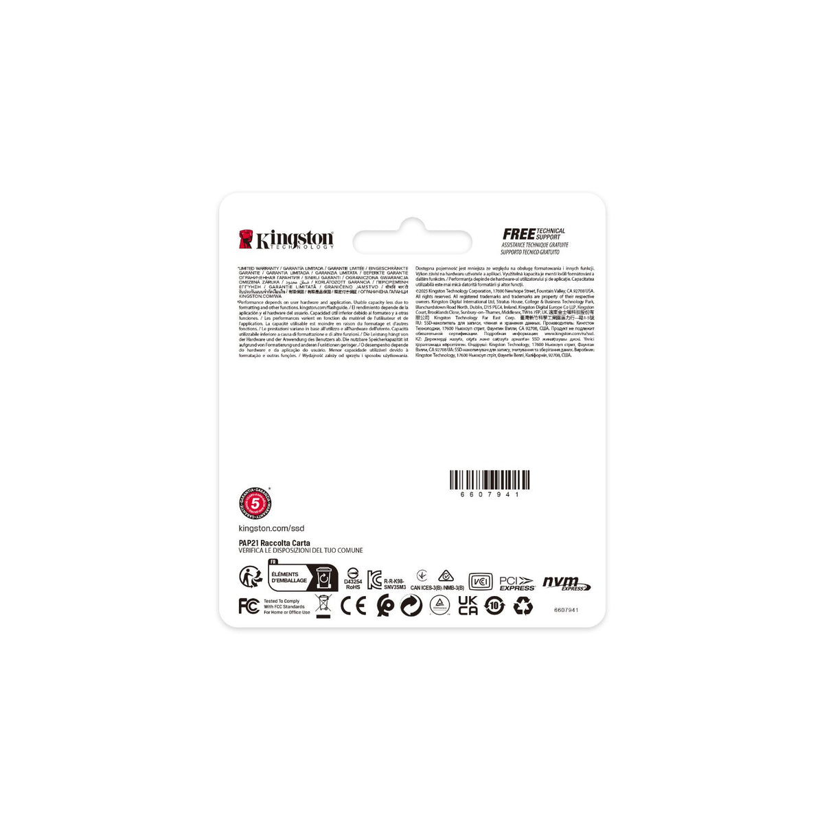 SSD Kingston 500Gb M.2 2230 NVMe PCIe4.0 (SNV3SM3/500G)