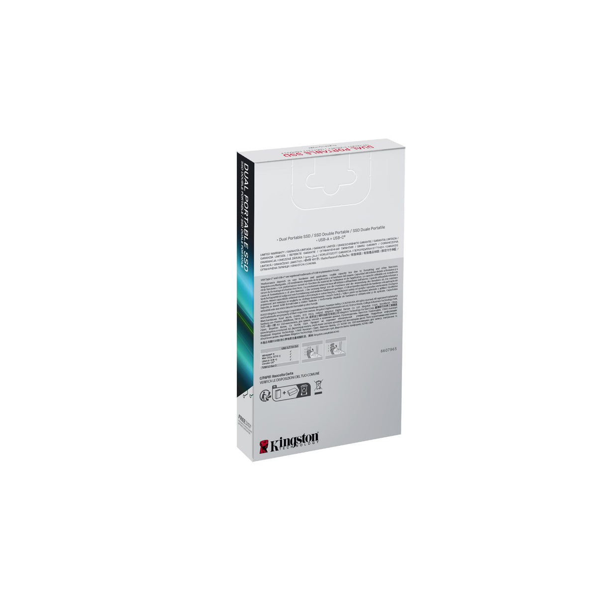 SSD Kingston 1Tb Dual USB-A/C 3.1 Negro/Rojo (SPSD/1TB)