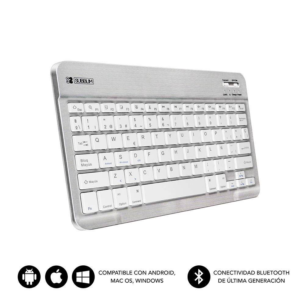 Teclado SUBBLIM Smart Bluetooth Plata (SUB-KBT-SM0001)