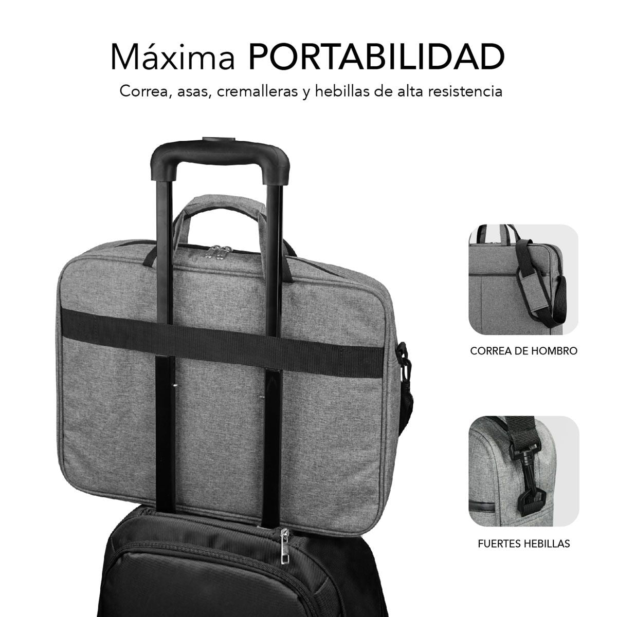 Maletín SUBBLIM Elite 15.6" Poliéster Gris (3ELB010)