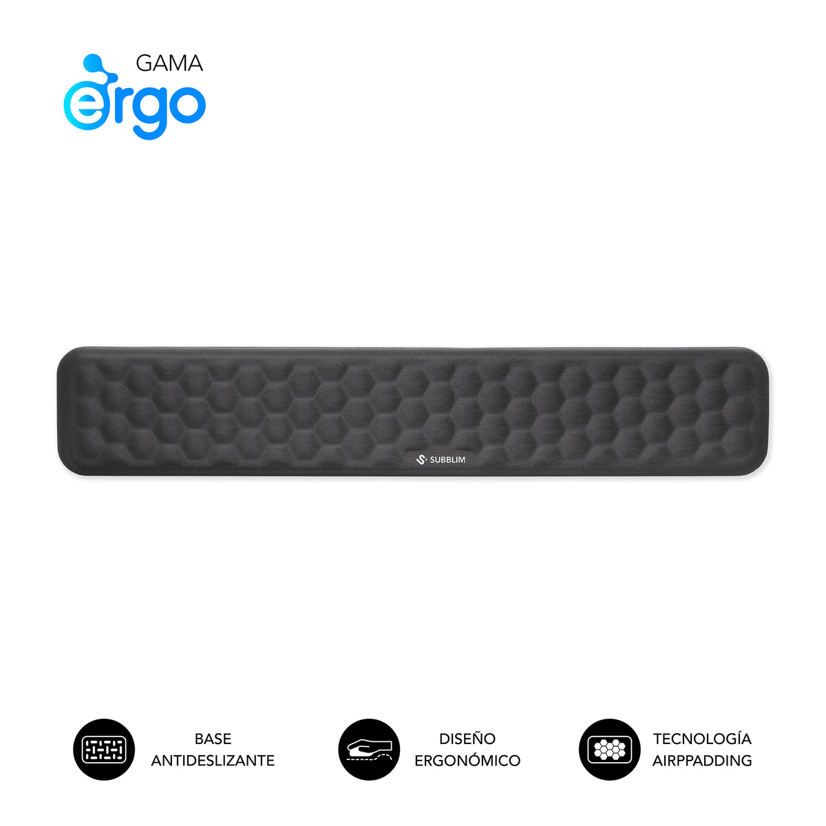 Reposamuñecas SUBBLIM AirPadding Negro (SUBMP-04E030)