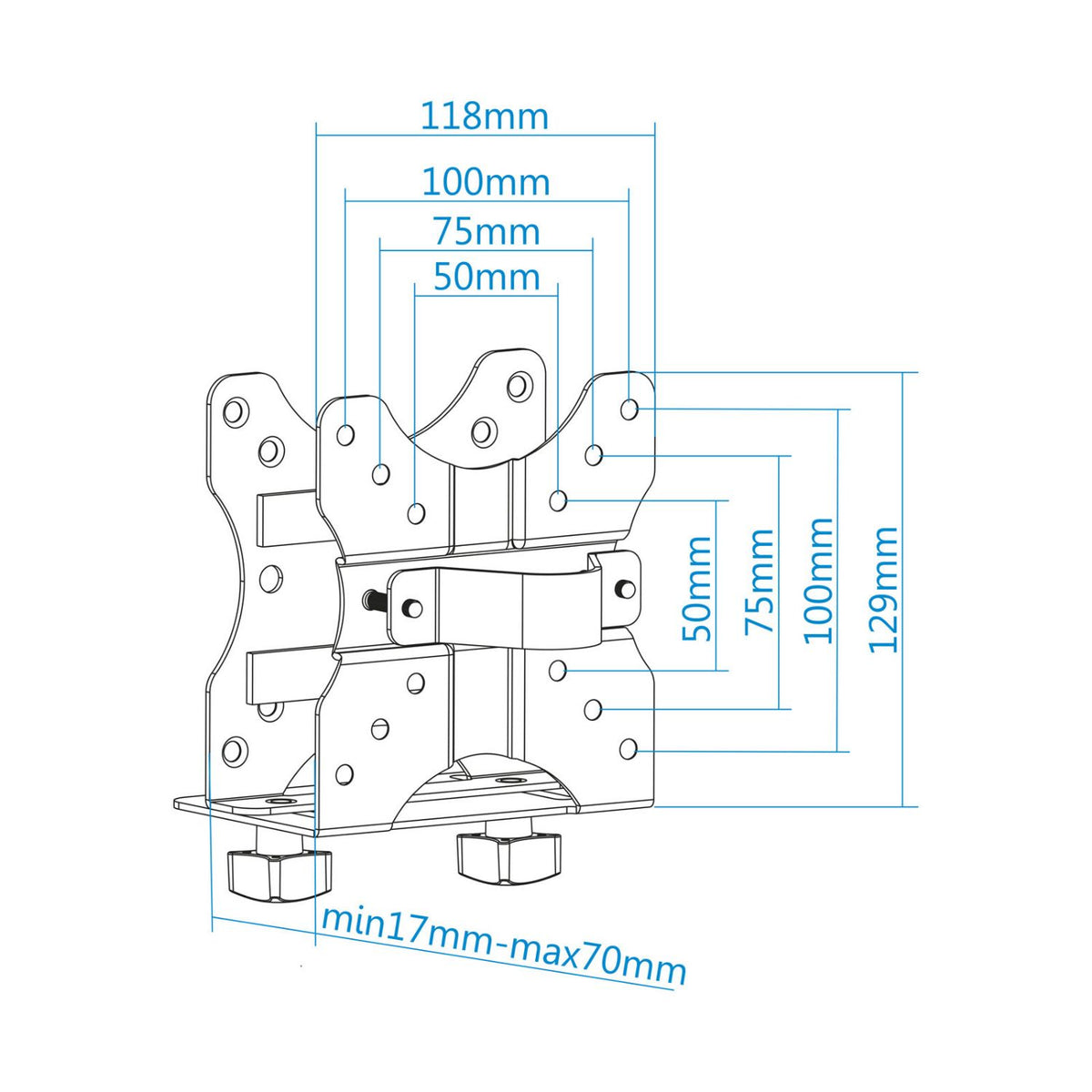 Soporte TooQ para Mini PC Negro (TCCH0001-B)