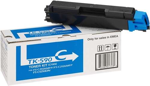 Kyocera TK590 Cyan Original Toner Cartridge - 1T02KVCNL0/TK590C
