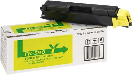Kyocera TK590 Yellow Original Toner Cartridge - 1T02KVANL0/TK590Y