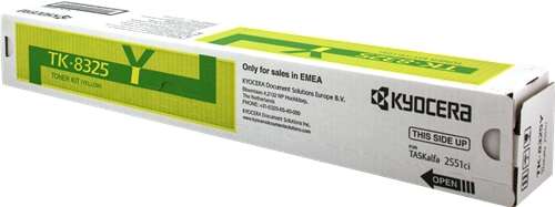 Kyocera TK8325 Yellow Original Toner Cartridge - 1T02NPANL0/TK8325Y