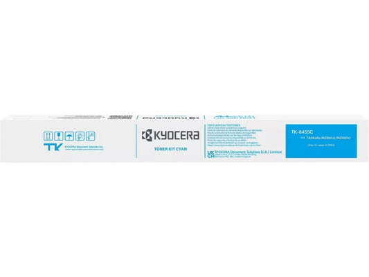 Kyocera TK8455 Cyan Original Toner Cartridge - 1T0C2MCNL0/TK8455C