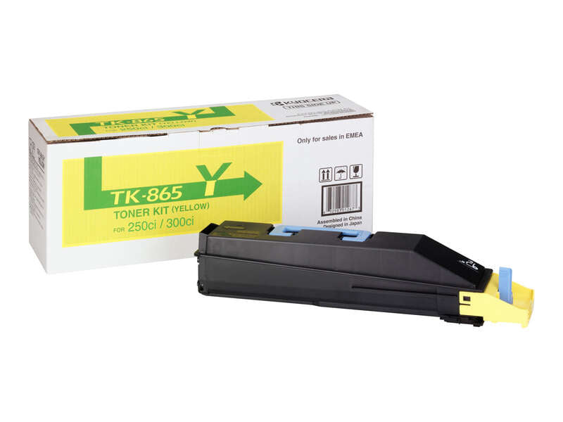 Kyocera TK865 Yellow Original Toner Cartridge - 1T02JZAEU0/TK865Y