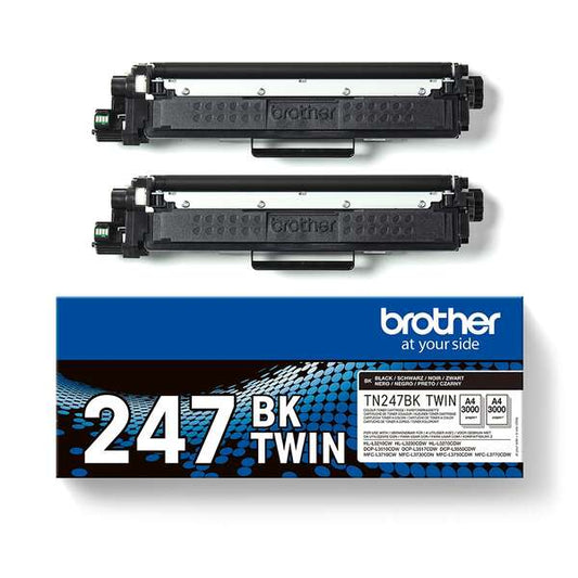 Brother TN247 Black 2-Pack Original Toner Cartridges - TN247BKTWIN