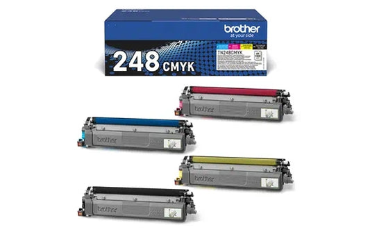 Brother TN248CMYK 4-Pack Original Toner Cartridges - TN248VAL