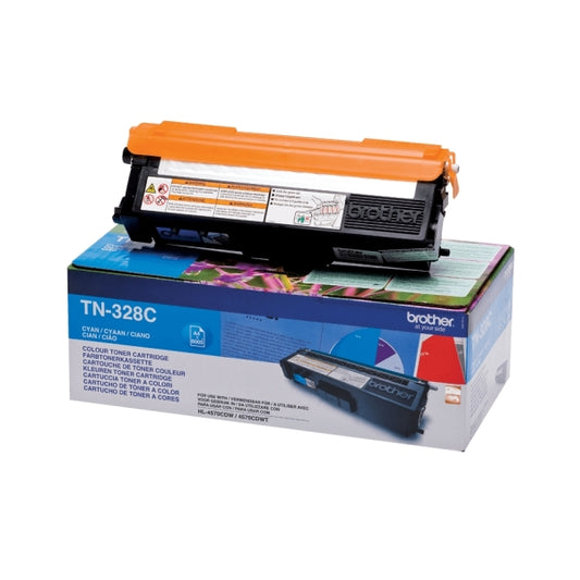 Brother TN328 Cyan Original Toner Cartridge - TN328C