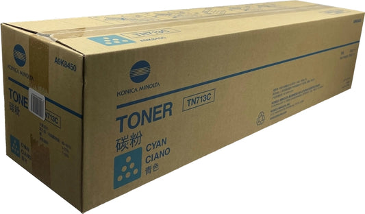 Konica Minolta TN713C Cyan Original Toner Cartridge - TN713C/A9K8450