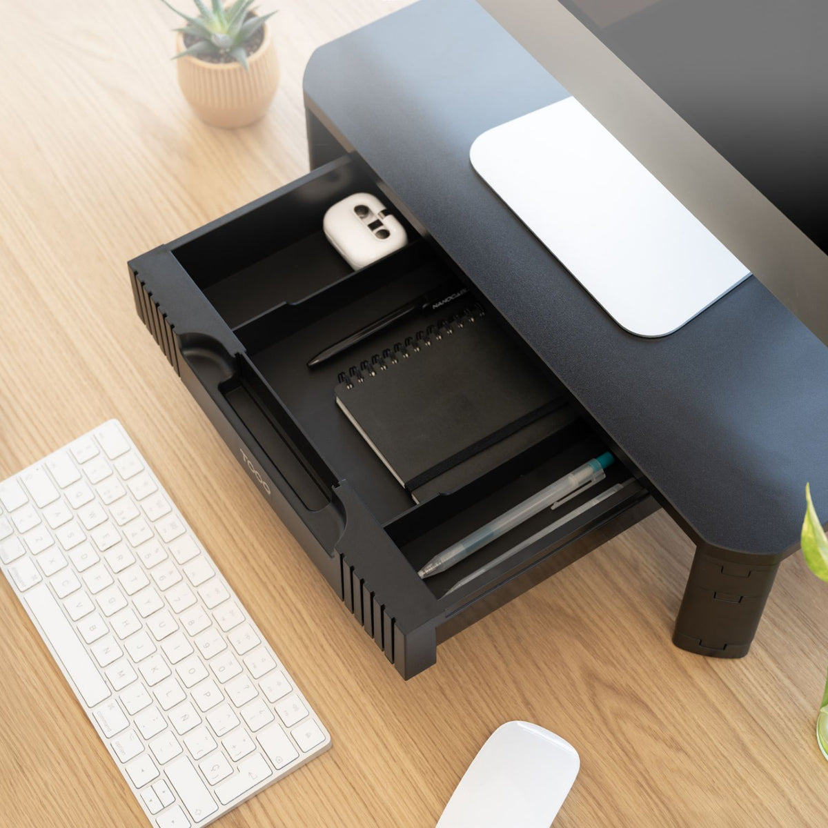 Soporte Elevador TooQ Monitor con Cajón Negro(TQMMPD02)