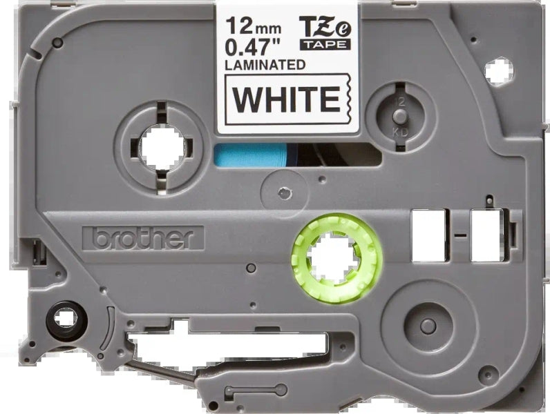 Brother TZe231 Original Laminated Label Tape - Black Text on White Background - Width 12mm x 8 meters