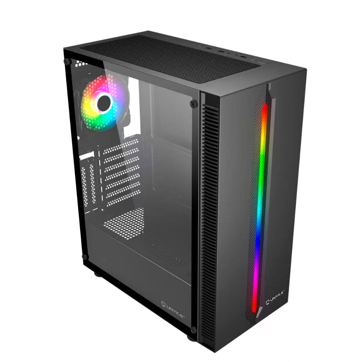 Caja Unyka Armor Lumina ARGB USB ATX Negra (UK511210)
