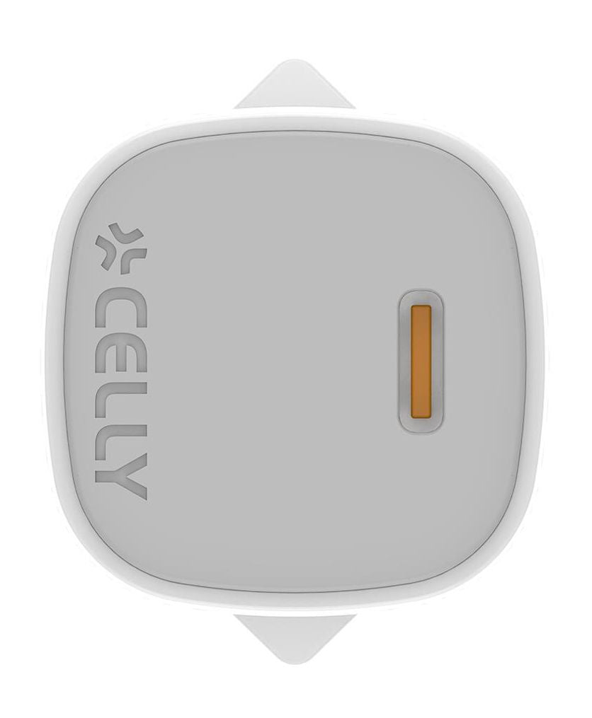 Cargador Pared CELLY 25W 1USB-C Blanco (UPTC1USBC25WWH)