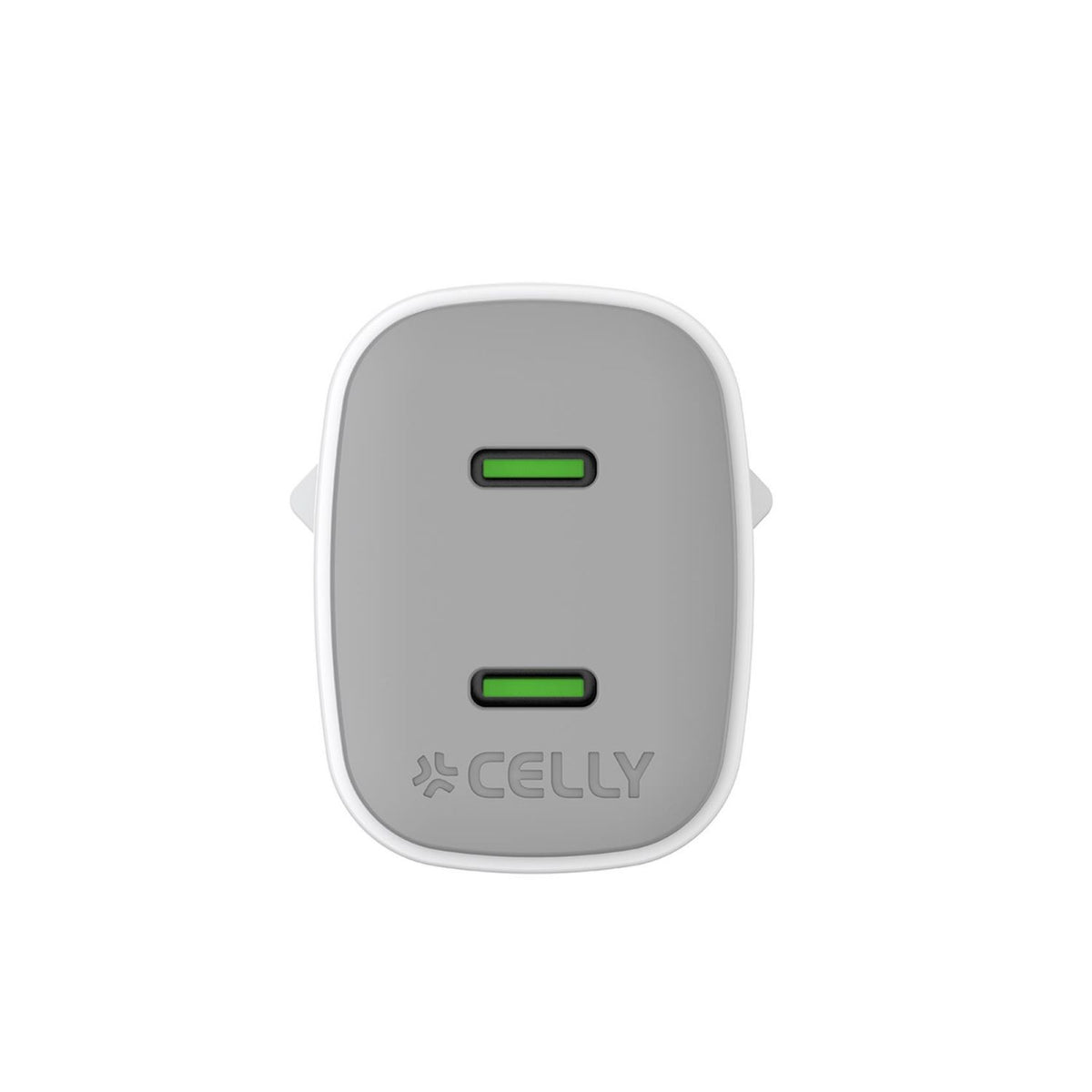 Cargador Pared CELLY 2USB-C 45W Blanco (UPTC2USBC45WWH)