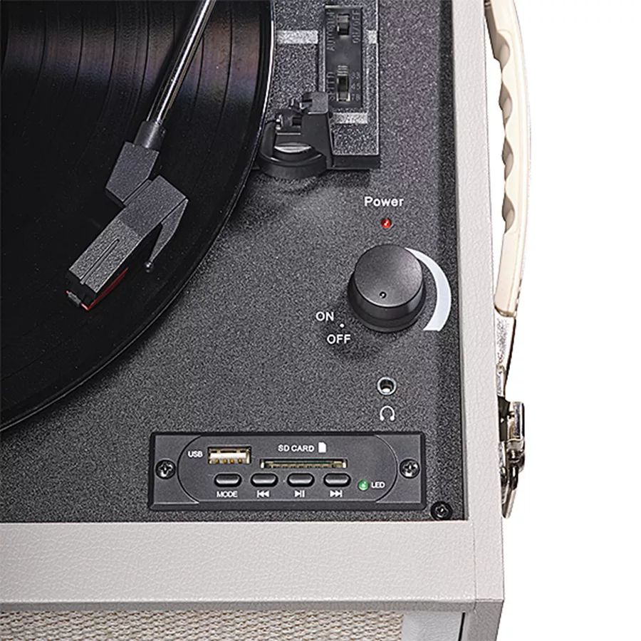 Tocadiscos DENVER BT USB MP3 FM Negro/Gris (VPR-250)