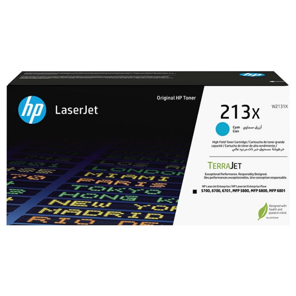 HP W2131X Cyan Original Toner Cartridge - 213X