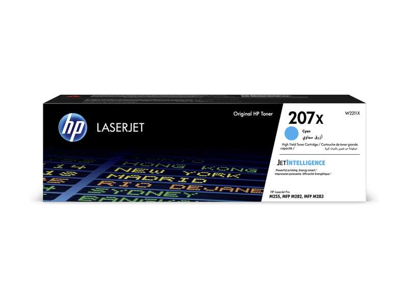 HP W2211X Cyan Original Toner Cartridge - 207X
