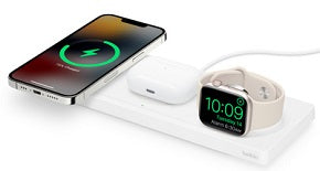 Cargador Inalambrico 3 en 1 con MagSafe, Carga Simultaneamente Tu iPhone 17, Air, 17 Pro, 17 Pro Max, 15, 15 Pro, 15 Plus, 15 Pro Max,14, 14 Pro, 14 Plus, 14 Pro Max, 13, 13 Mini, 13 Pro, 13 Pro Max, 12, 12 Mini, 12 Pro, 12 Pro Max (con hasta 15 W) Apple