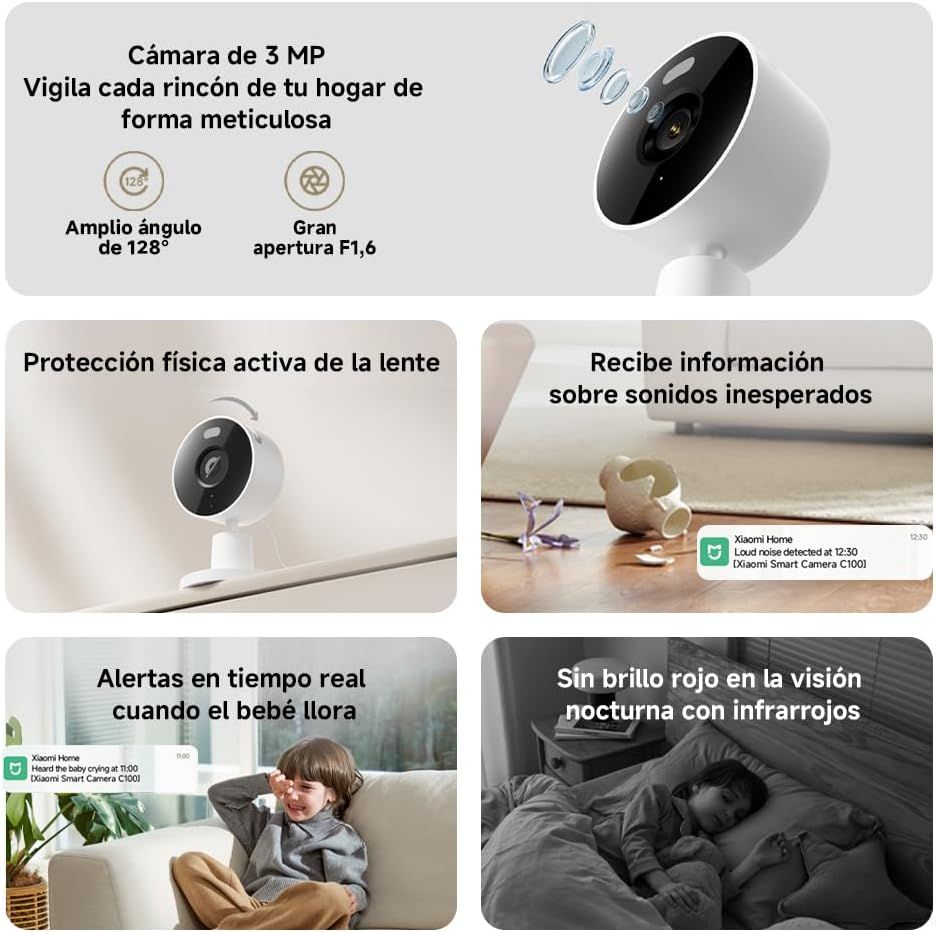 Cámara IP XIAOMI C100 2K 3mp Nocturna (BHR07VOGL)
