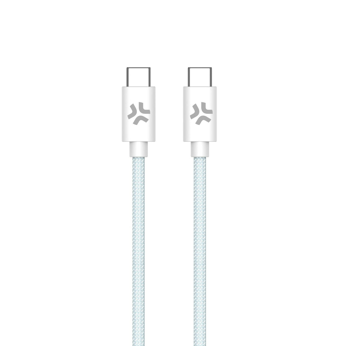 Cable CELLY USB-C a USB-C Azul/Blanco (USBCUSBCCOTTLB)