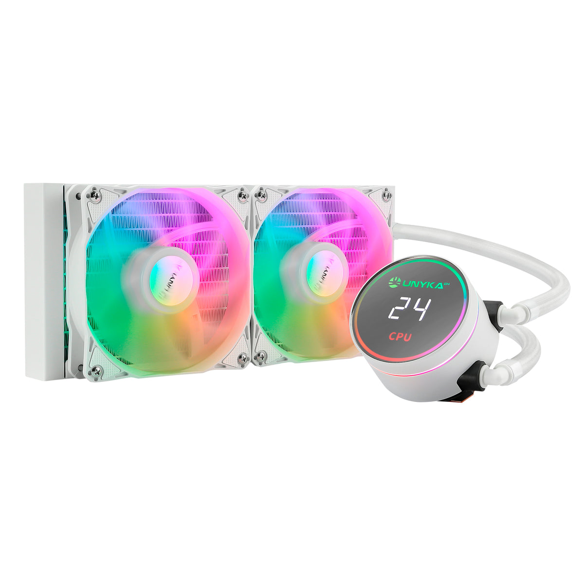 Ref. Líq. UNYKA AquaStorm RGB 240mm Blanca (UK352102)