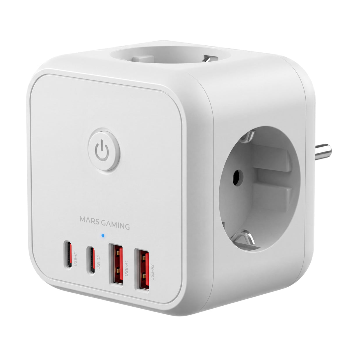 Cargador Mars Gaming 3Schuko 2USB-A 2USB-C