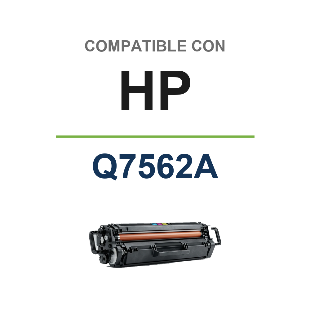 HP Q7562A Amarillo Cartucho de Toner Generico - Reemplaza 314A. 3.500 Paginas (HT-Q7562A) compatible con HP Q7562A