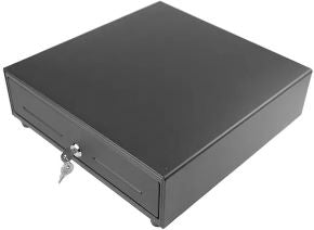 Cajon portamonedas lb-410t 8 compartimientos de monedas y 5 de billetes apertura manual por pulsacion dimensiones 410x415x99mm negro