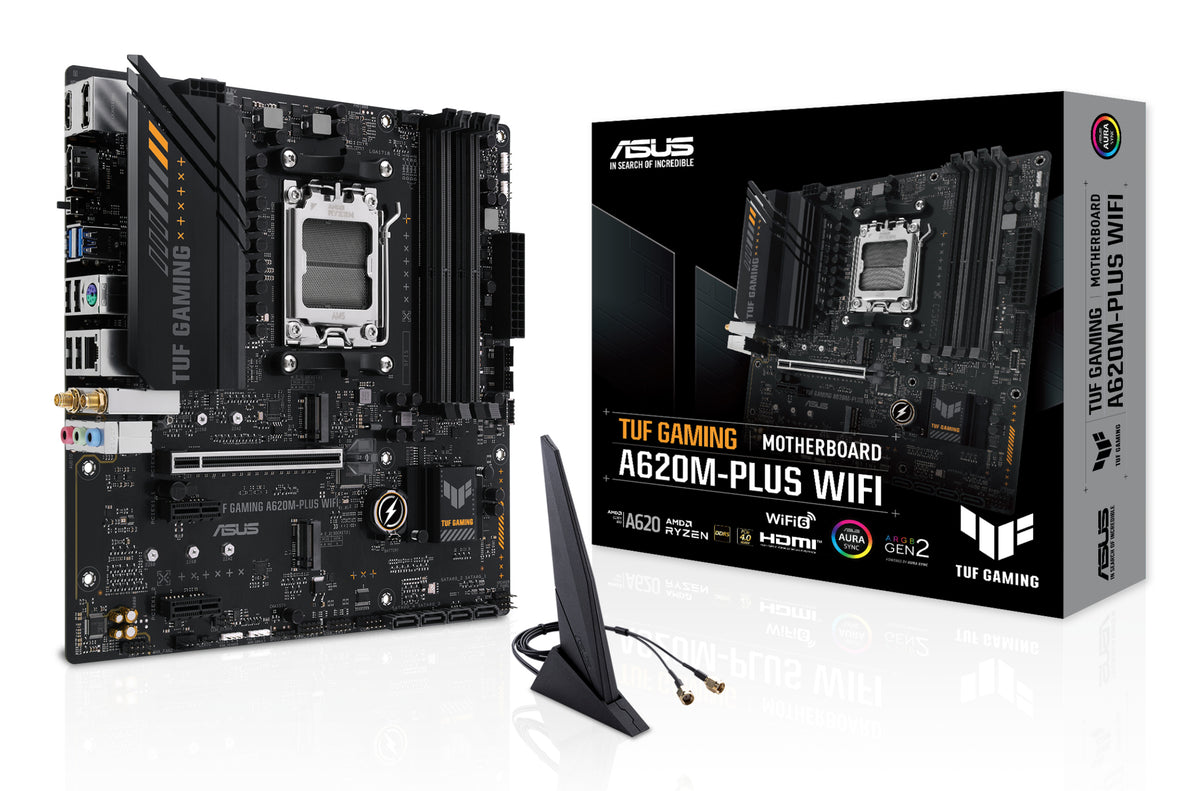 ASUS TUF GAMING A620M-PLUS WIFI: (AM5) 4DDR5 HDMI mATX (90MB1F00-M0EAY0)