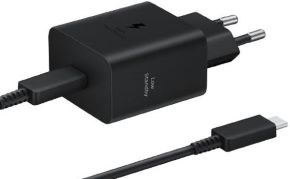 Cargador de pared a USB-C 45w carga rapida con cable USB c incluido negro