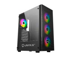 Caja UNYKA Mir 100 ARGB USB-A ATX Negra (UK511303)