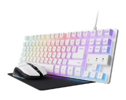 TECLADO + RATON WIRELESS + ALFOMBRILLA TRUST GXT 794W GAMING BUNDLE WHITE