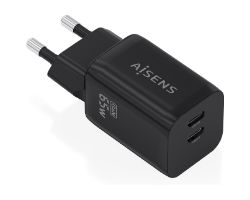 Cargador de Pared AISENS 65W 2xUSB-C Negro