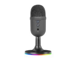 Micrófono Mars Gaming ARGB 3.5mm USB Negro (MMICCX)